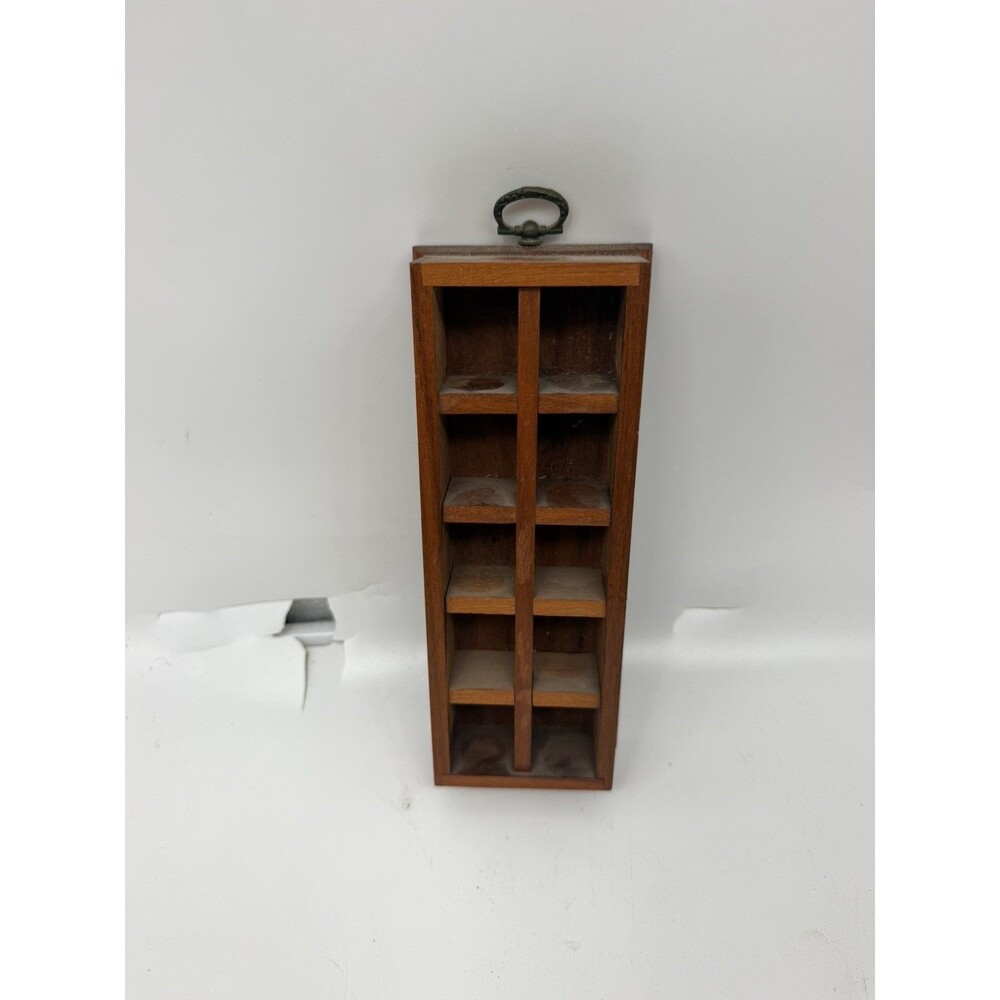 Wooden thimble shelf Hanging Mini Figurine Collectible COLLECTION Holder CASE